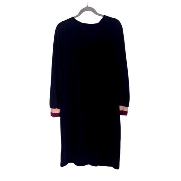 𝅺Boden Black Midi Knit Long Sleeve Dress Size 6 - Picture 3 of 5